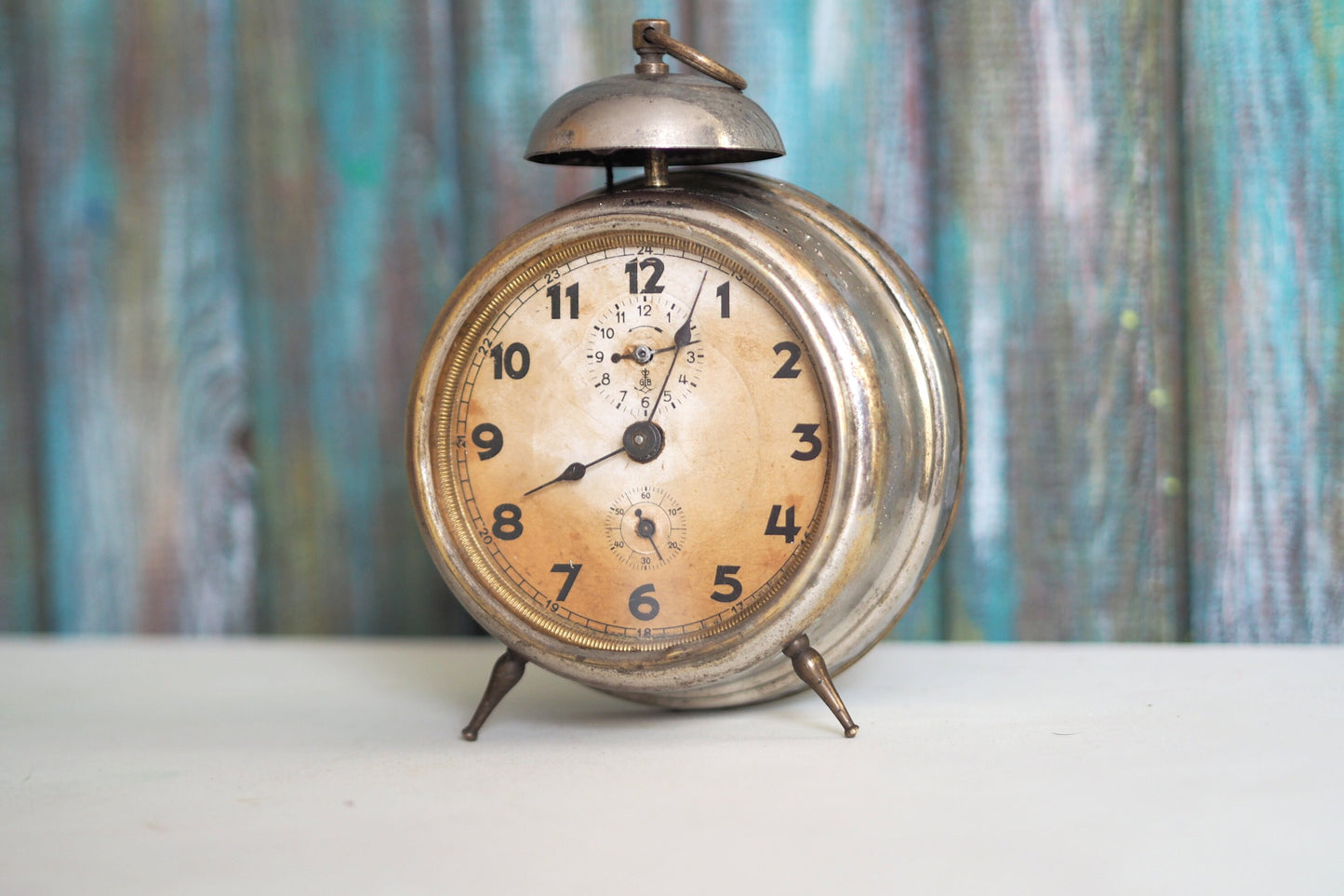 Antique German Alarm Clock Junghans 1920-30's, vintage mechanical wind up alarm clock JUNGHANS, home decor clock