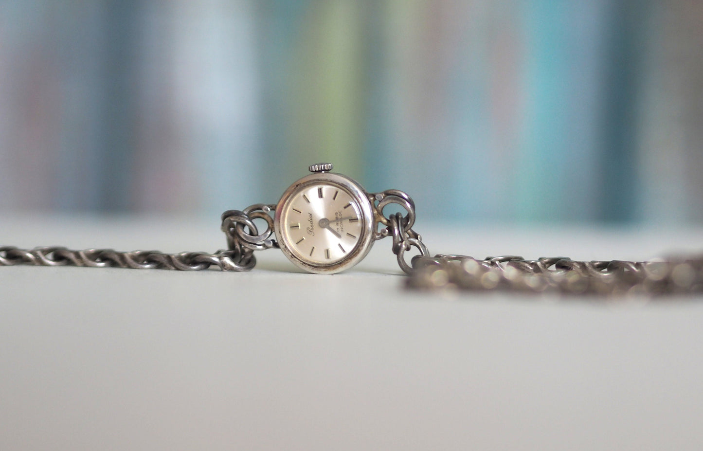 1970's  .835 solid silver  German made   mechanical wind up women's Watch and bracelet set PREDIAL