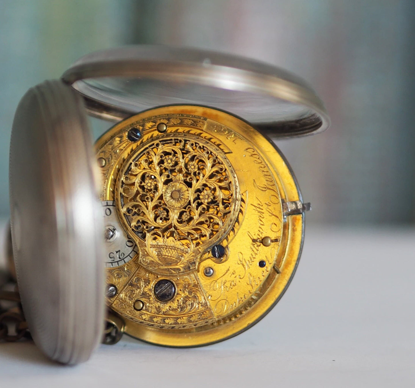 1863  British Verge Fusee Pocket Watch , serviced working