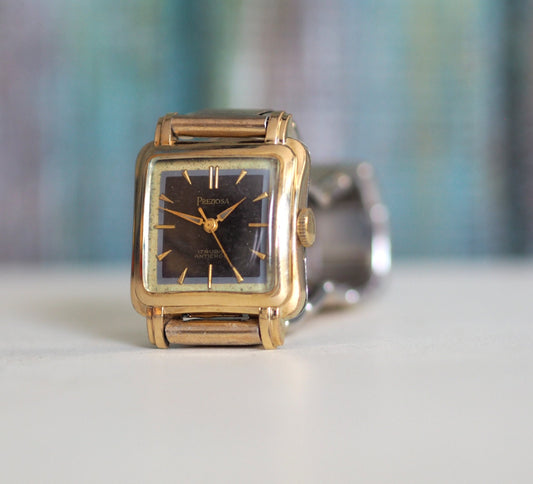 1950's German mechanical men's watch  vintage German mechanical wind up  men's watch