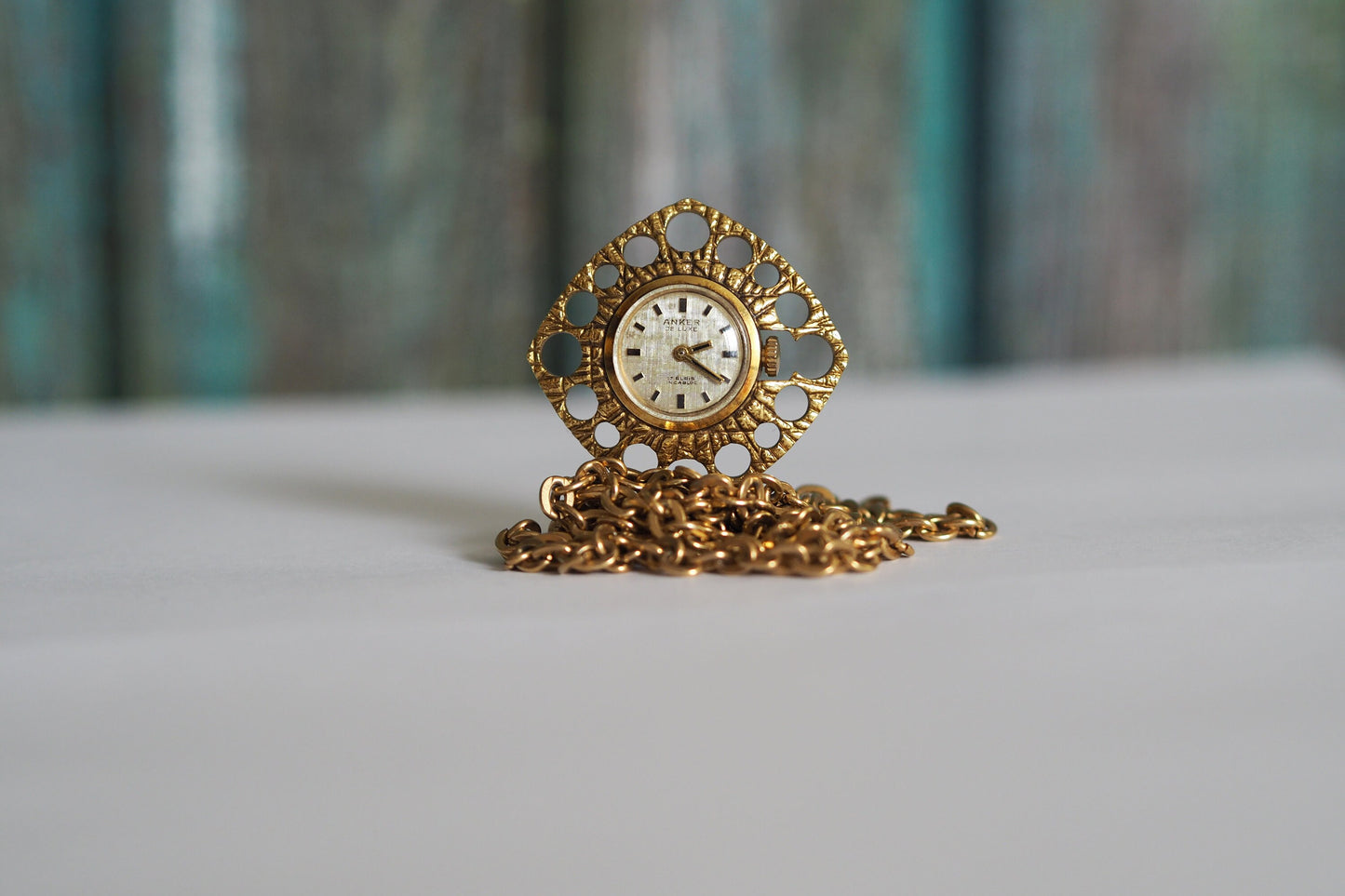 German Women's necklace pendant  Watch ANKER  1960's, dress watch, vintage mechanical wind up watch - mint condition