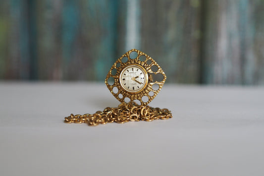 German Women's necklace pendant  Watch ANKER  1960's, dress watch, vintage mechanical wind up watch - mint condition