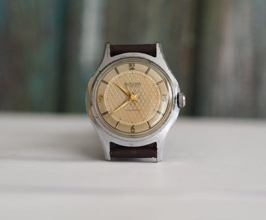 German men's watch Dugena 1950's , vintage mechanical wind up men's, dress watch