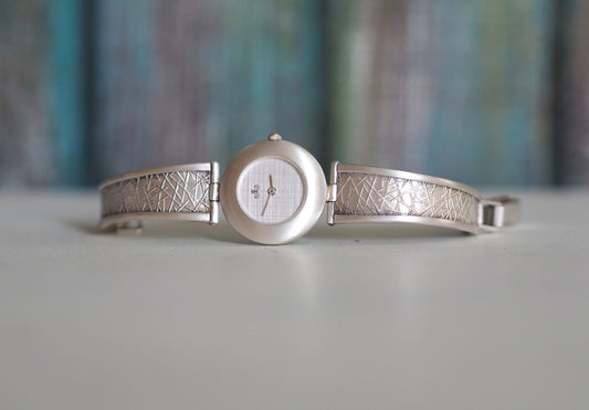 MEISTER ANKER -  Vintage  German 925 solid sterling silver quartz women's Bracelet Watch