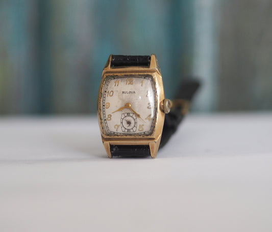 Bulova Watch Co, cal.10BM, U.S.A  ref. 1627451  Art Deco mechanical wind up  men's watch