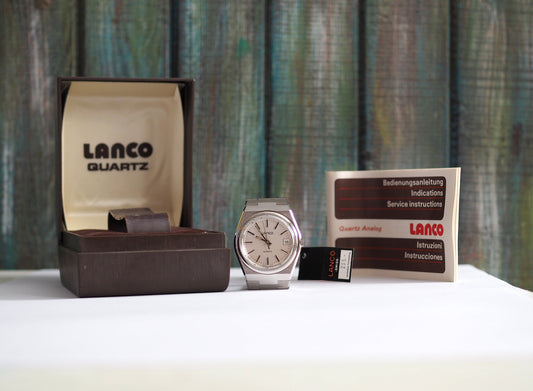 LANCO - Swiss made quartz   men's watch, mint condition, unworn, box and papers