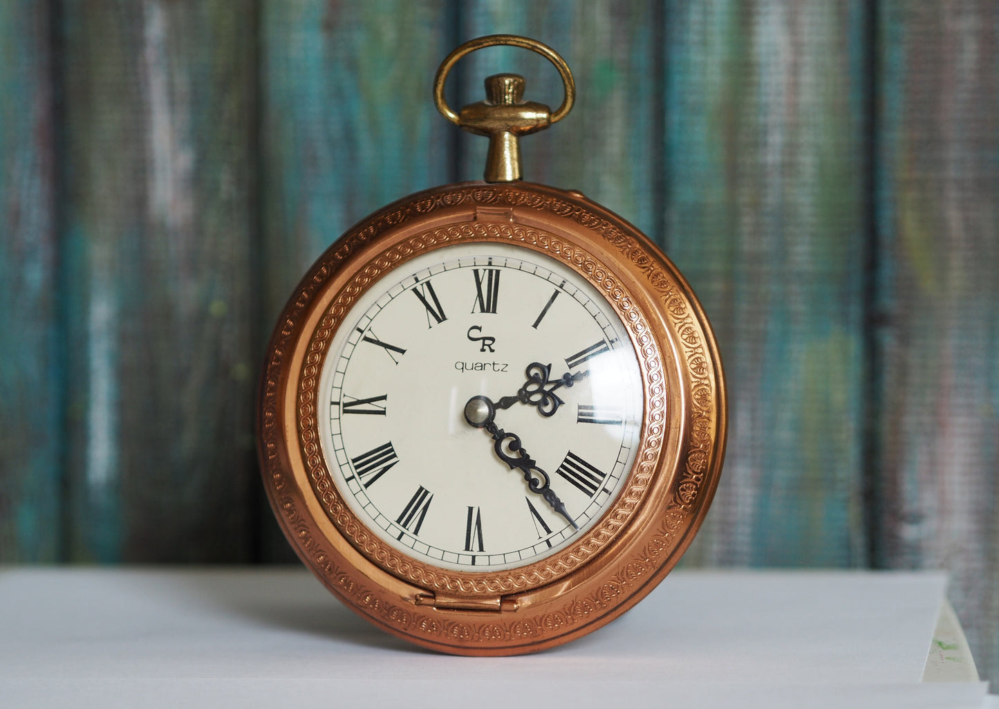 Kienzle   - vintage quartz Copper  clock,  German quartz  wall clock