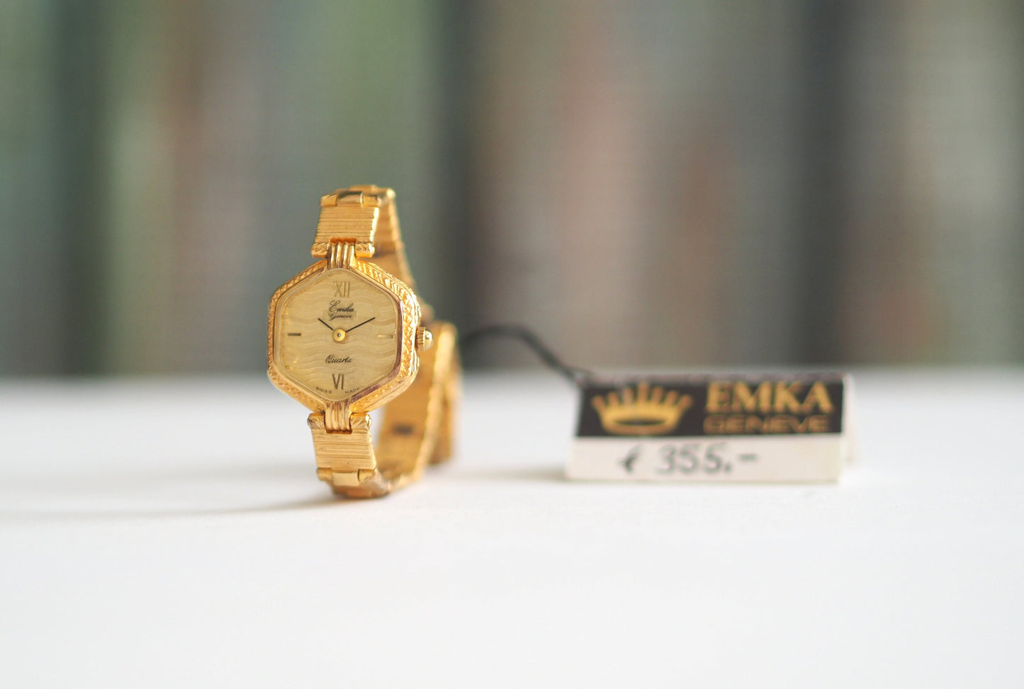 EMKA Geneve  - gold plated solid silver .925  Swiss made women's watch Emka - unworn, mint condition