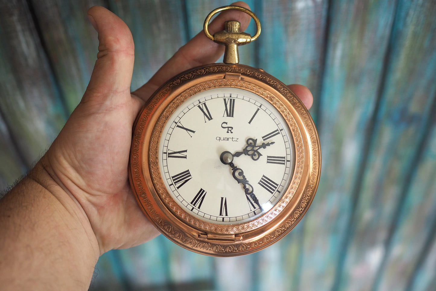 Kienzle   - vintage quartz Copper  clock,  German quartz  wall clock