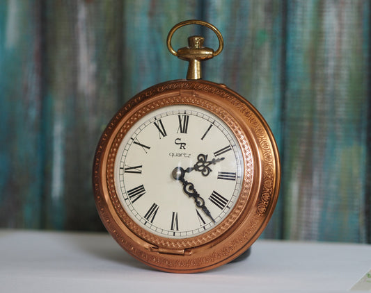 Kienzle   - vintage quartz Copper  clock,  German quartz  wall clock