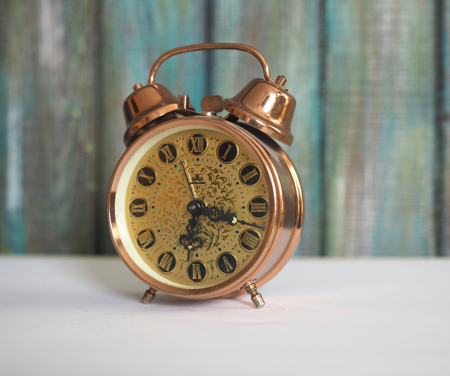 Meister Anker  - German mechanical wind up Alarm clock - copper plated