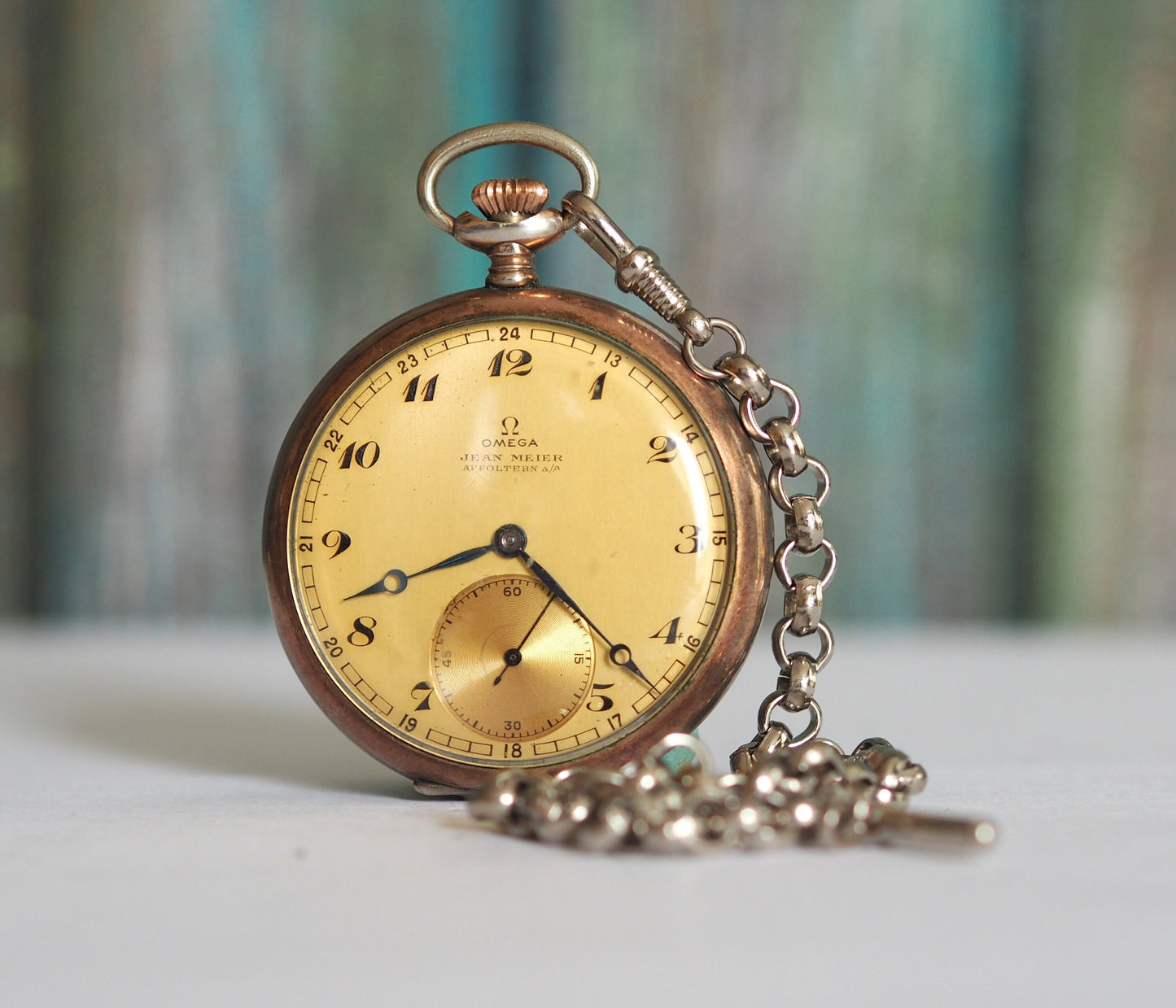 OMEGA -  .800 silver    Swiss  made mechanical wind up pocket watch OMEGA,ref.10010753,  antique mechanical pocket watch OMEGA