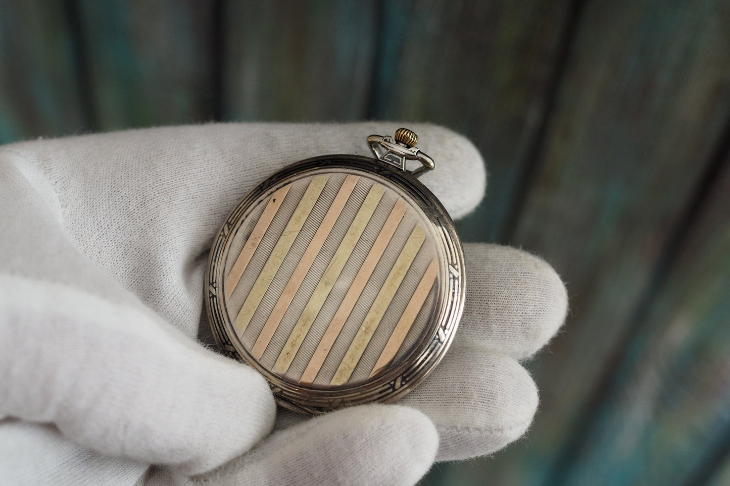 Record Watch Co  Swiss made mechanical wind up  Art Deko pocket watch - "Record Watch & Co", 0.900 silver case