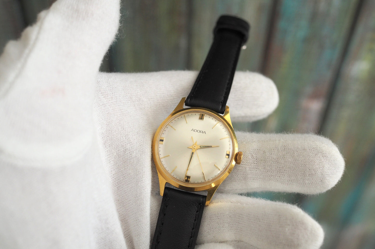 ADORA -  German mechanical  wind up men's watch  - mint condition, unworn , vintage German mechanical wind up  men's watch