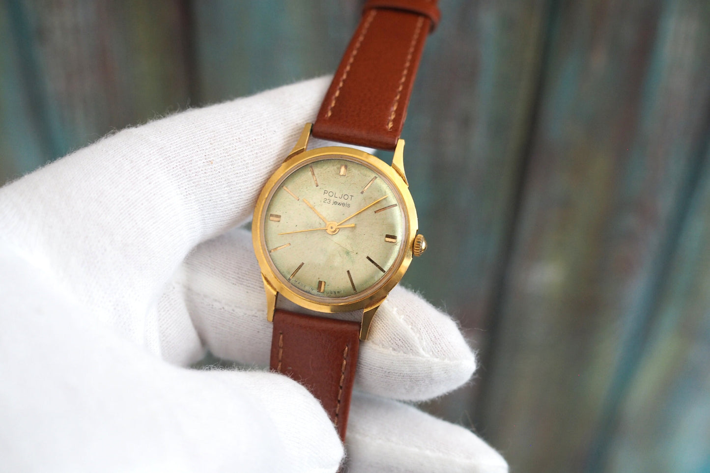 Poljot  de Luxe -  1950's vintage mechanical wind up men's watch