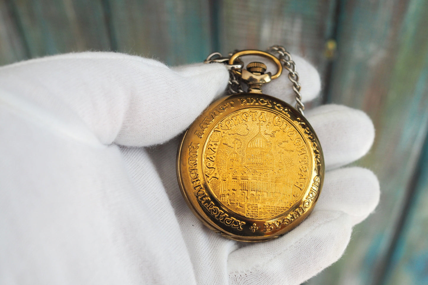 MOLNIJA Jesus Christ - Rare Vintage mechanical wind up  pocket watch Molnija   cal. 3602