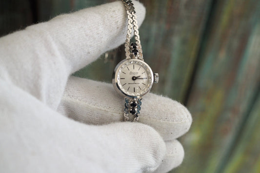 CONDOR -  Vintage  German  solid silver mechanical wind up women's Bracelet Watch- mint, unworn