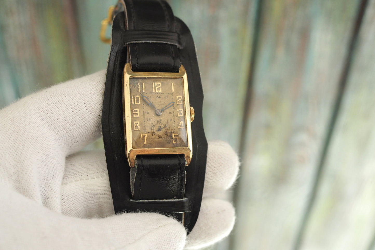 ZENTRA  14k .585 solid gold -1920-1930's German Art Deco  men's watch, wind up vintage art deco watch