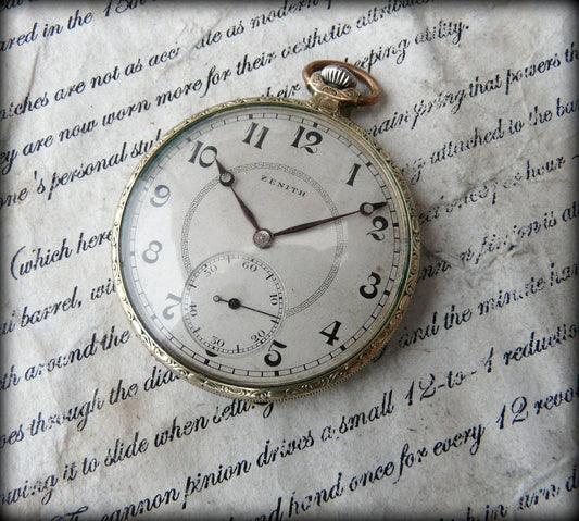 Zenith - 1930's Swiss pocket watch "Zenith", antique watch, antique pocket watch, swiss pocket watch, antique mechanical watch