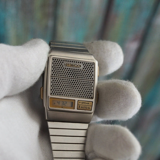 SEIKO A965-4000 "Talking Watch", 1970's Japanese LCD  men's watch -Seiko  ref.101185, vintage lcd men's watch